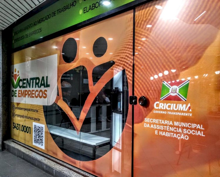 Central de Empregos promove ação nesta terça-feira em Criciúma