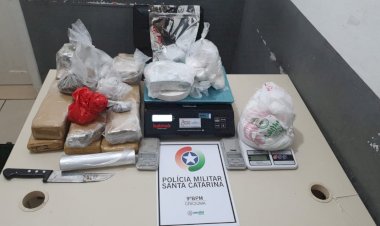 Polícia Militar apreende mais de 8 kg de Maconha e quase 2 kg de Cocaína em Criciúma
