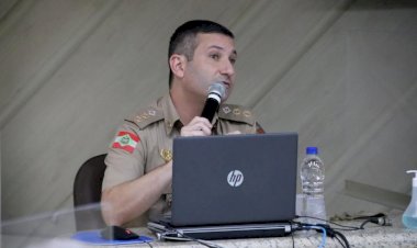 Comandante do 9º Batalhão de Polícia Militar apresenta no Legislativo ações desenvolvidas em Criciúma
