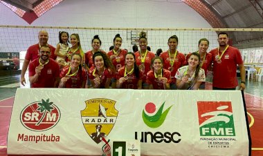 Criciúma é campeã da etapa regional dos Jasc, nas modalidades de vôlei e bocha feminino