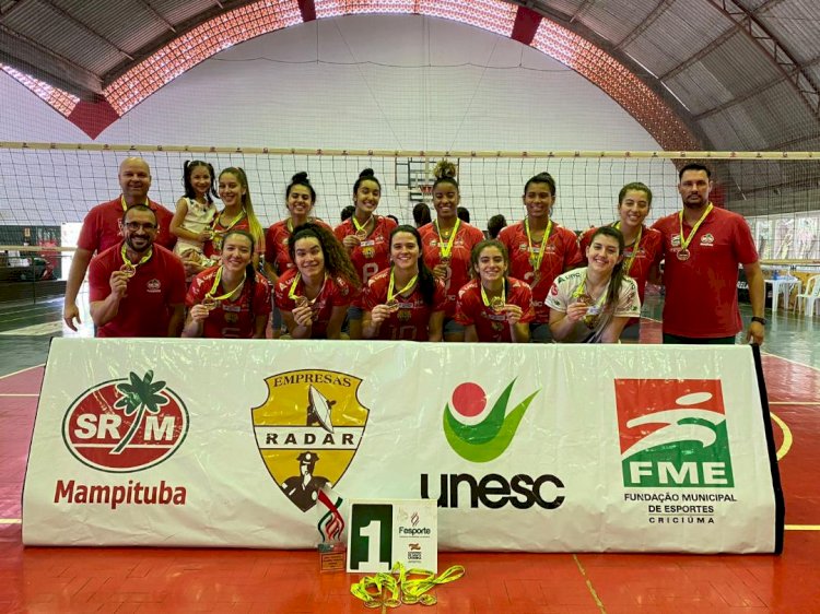 Criciúma é campeã da etapa regional dos Jasc, nas modalidades de vôlei e bocha feminino
