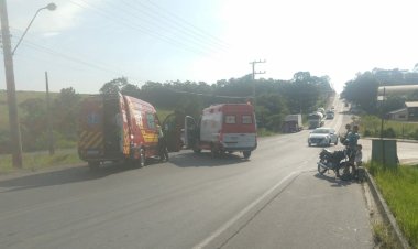 Acidente envolve Motocicleta e Caminhão em Cocal do Sul
