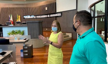 Presidente da Câmara de Criciúma Roseli de Lucca visita câmara de Araranguá