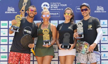 Catarinenses conquistam o título de Duplas Mistas do Mundial Rincão de Beach Tennis Unimed