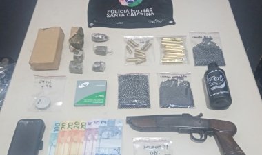 PM prende homem com arma e drogas em Criciúma