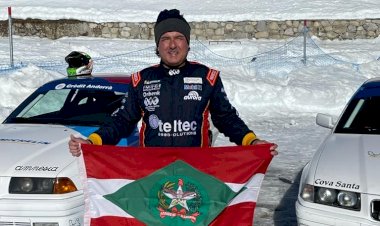 Piloto de Criciúma André Gaidzinski participou de desafio na neve, em Andorra, nos Pirineus, entre a Espanha e a França