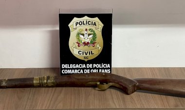 Polícia Civil de Orleans prende autor de ameaça com arma de fogo