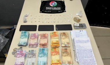 Três são presos pela PM por tráfico de drogas e furto de energia em bairro de Criciúma