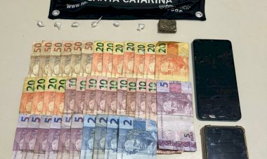 PM prende homem e menor suspeito de tráfico de drogas