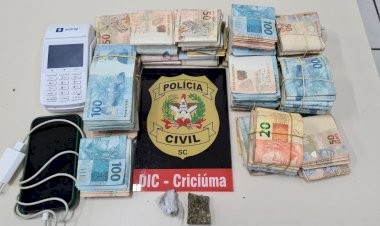 DIC de Criciúma  prende homem com mais de R$ 80 mil reais