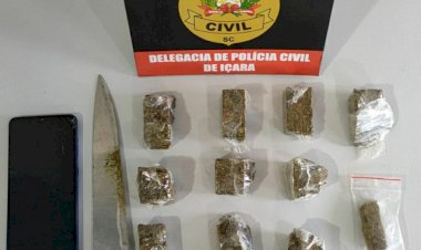 Delegacia de Içara apreende maconha pronta para venda