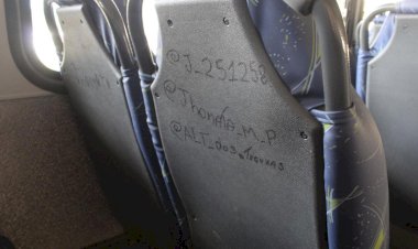Ônibus novo  é vandalizado por passageiros em Criciúma
