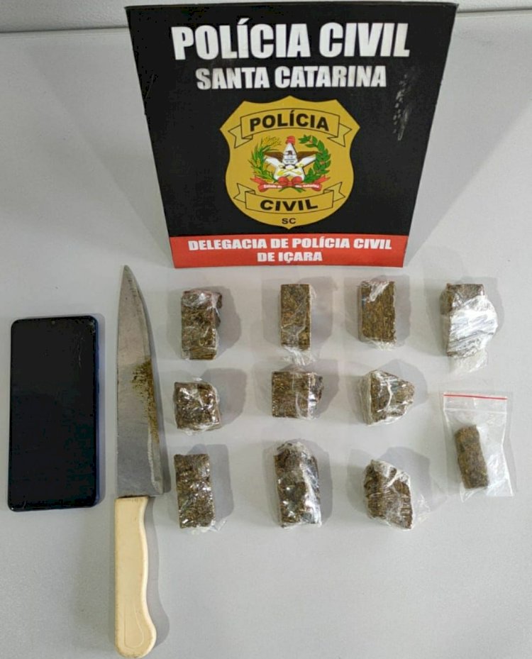 Delegacia de Içara apreende maconha pronta para venda