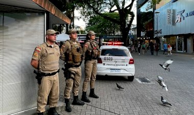 PM faz Operação Natal  na área central de Criciúma