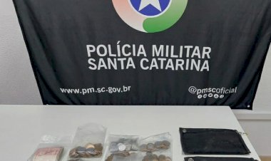 PM PRENDE LADRÃO EM FLAGRANTE DENTRO DE SUPERMERCADO EM CRICICÚMA