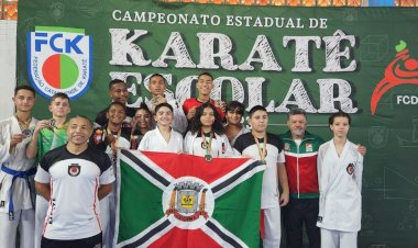Karatê de Criciúma conquista vinte medalhas no Campeonato Escolar Estadual