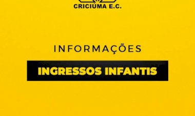 DISTRIBUIÇÃO DE INGRESSOS INFANTIS PARA CRICIÚMA X VILA NOVA