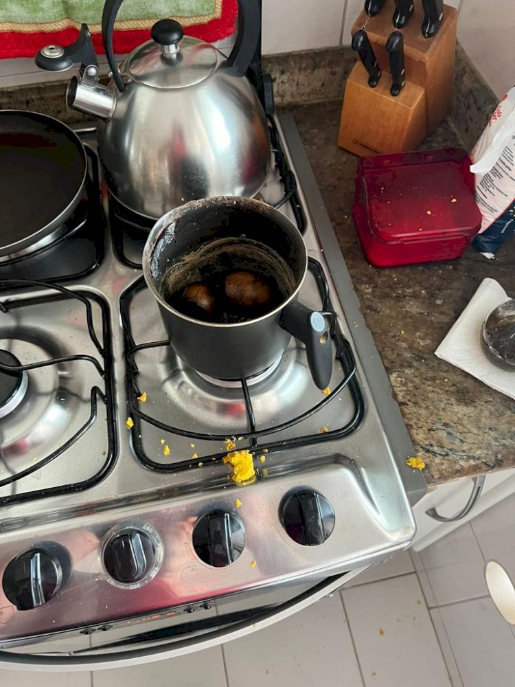 Ovos deixados na chaleira com o fogão aceso mobiliza bombeiros de Criciúma