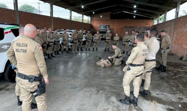 COMANDO DA PM DESENVOLVE CURSO DE ATENDIMENTO HOSPITALAR COM PM FERIDO EM COMBATE