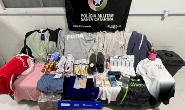 PM prende trio por furto em shopping de Criciúma