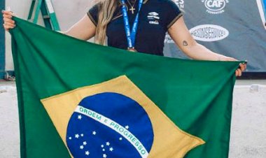 Criciumense Maryele Cardoso conquista medalha de cobre no Mundial de Surf Adaptado na Califórnia