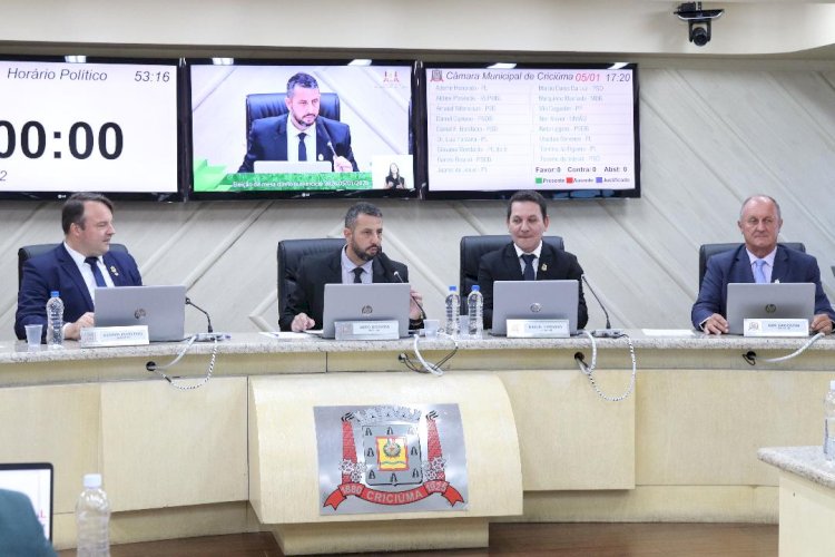 Câmara  de Criciúma elege nova Mesa Diretora para 2026