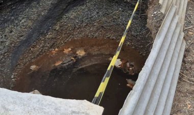 Buraco aberto dentro de Residência na Santa Luzia trás insegurança e prejuízo para casal de comerciantes