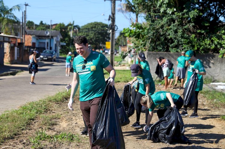 Gabinete Itinerante: Mutirão de Limpeza recolhe cerca de 1,5 tonelada de resíduos no bairro Progresso