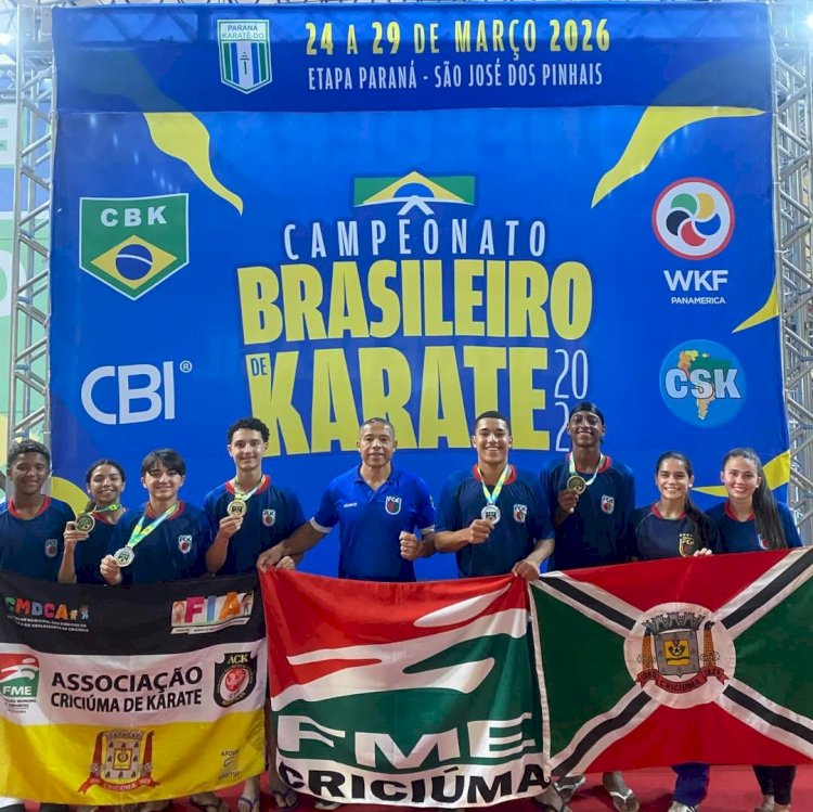 Criciúma conquista seis pódios na etapa Paraná do Campeonato Brasileiro de Karatê