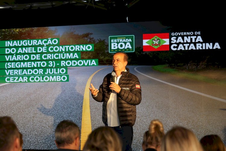 Governador entrega obra no contorno viário de Criciúma, libera trecho duplicado da SC-108 e reforça mobilidade no Sul de SC
