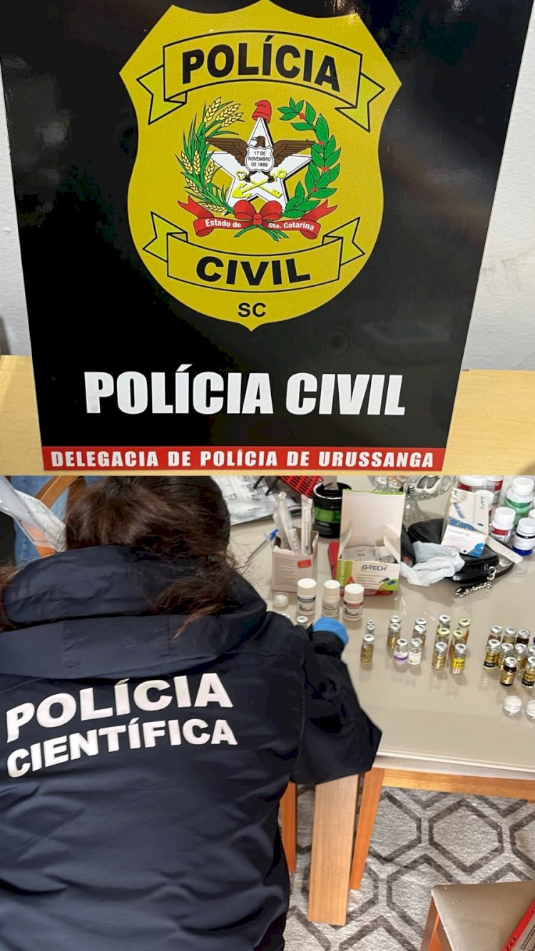 Polícia Civil prende em flagrante educador físico por comércio ilegal de esteroides anabolizantes em Urussanga