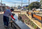 Obras de revitalização avançam na Praça da Santa Luzia, em Criciúma