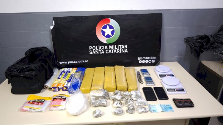 DUPLA É PRESA COPM MAIS DE 6KG DE MACONHA EM CRICIÚMA