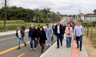 Rota dos Peregrinos”:  Bairro Morro Estevão revitalização da rua Pedro Dal Toé é inaugurada em Criciúma