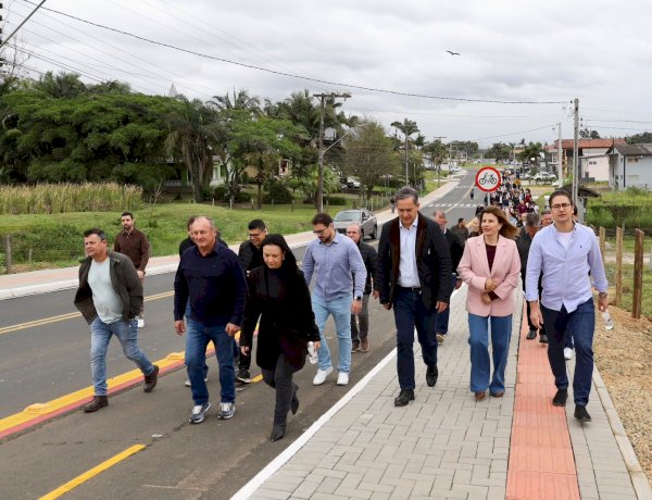 Rota dos Peregrinos”:  Bairro Morro Estevão revitalização da rua Pedro Dal Toé é inaugurada em Criciúma