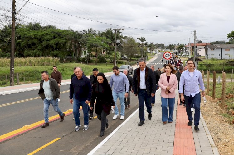 Rota dos Peregrinos”:  Bairro Morro Estevão revitalização da rua Pedro Dal Toé é inaugurada em Criciúma