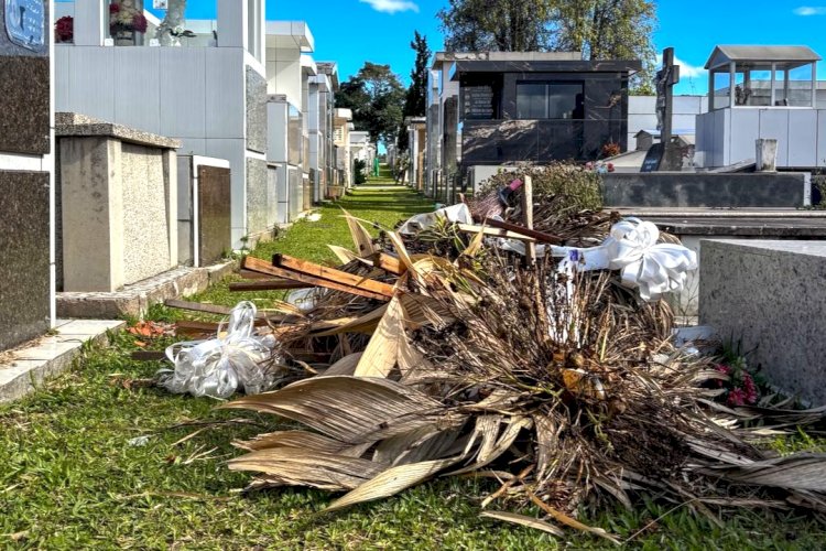 Prefeitura de Criciúma intensifica limpeza e manutenção dos cemitérios municipais para o Dia de Finados