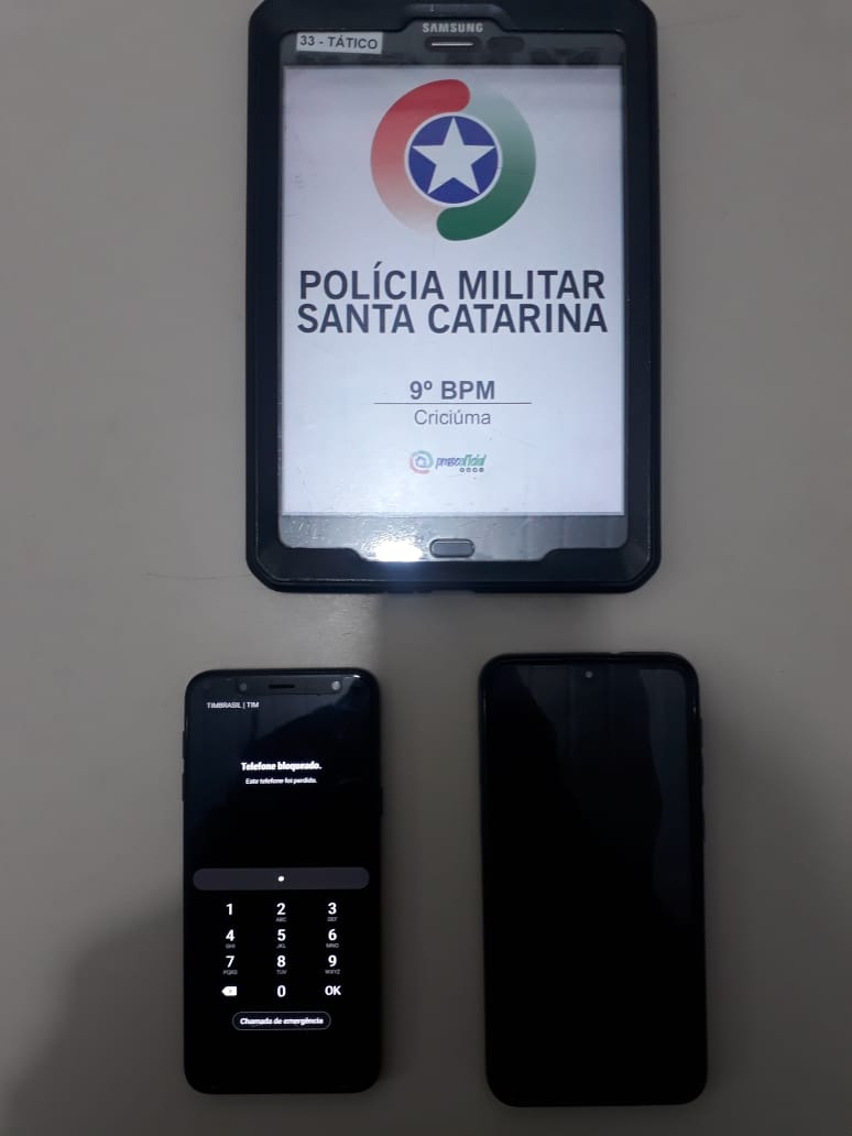 Celulares furtados são encontrado pela Polícia Militar