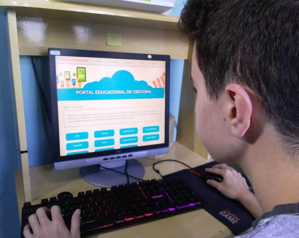 Criciúma lança Portal Educacional para alunos da rede municipal